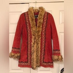 MIXIT Penny Lane Coat Womens Almost Famous Eternal Sunshine Red VTG Y2K